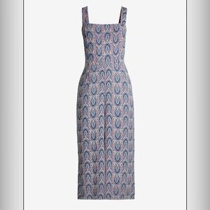 Patterned Jumpsuit in Blue and Red